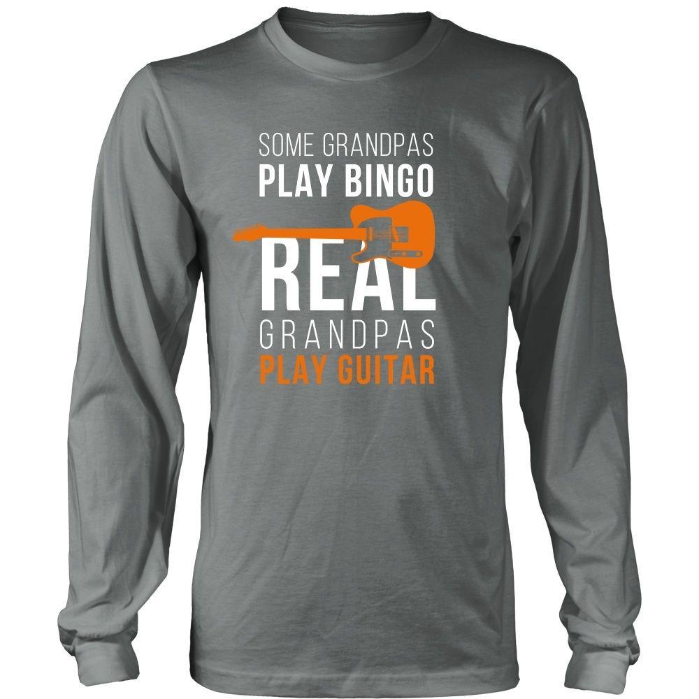 Family T Shirt - Some Grandpas play Bingo Real Grandpas play Quitar-T-shirt-Teelime | shirts-hoodies-mugs