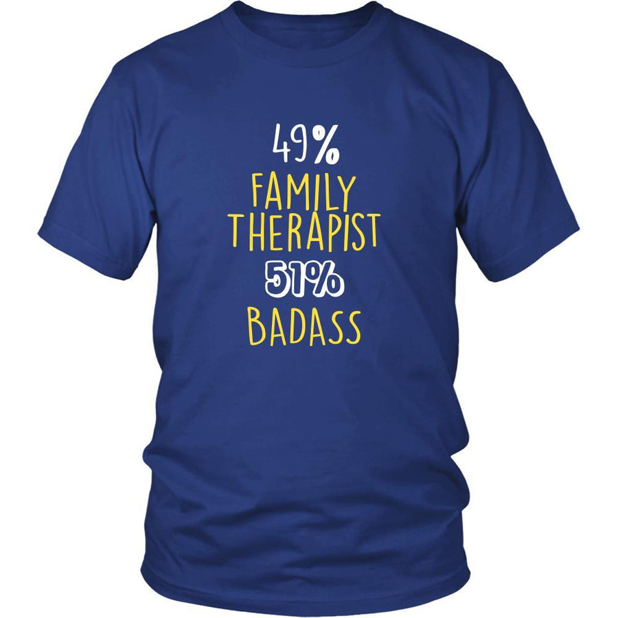 Family Therapist Shirt - 49% Family Therapist 51% Badass Profession-T-shirt-Teelime | shirts-hoodies-mugs