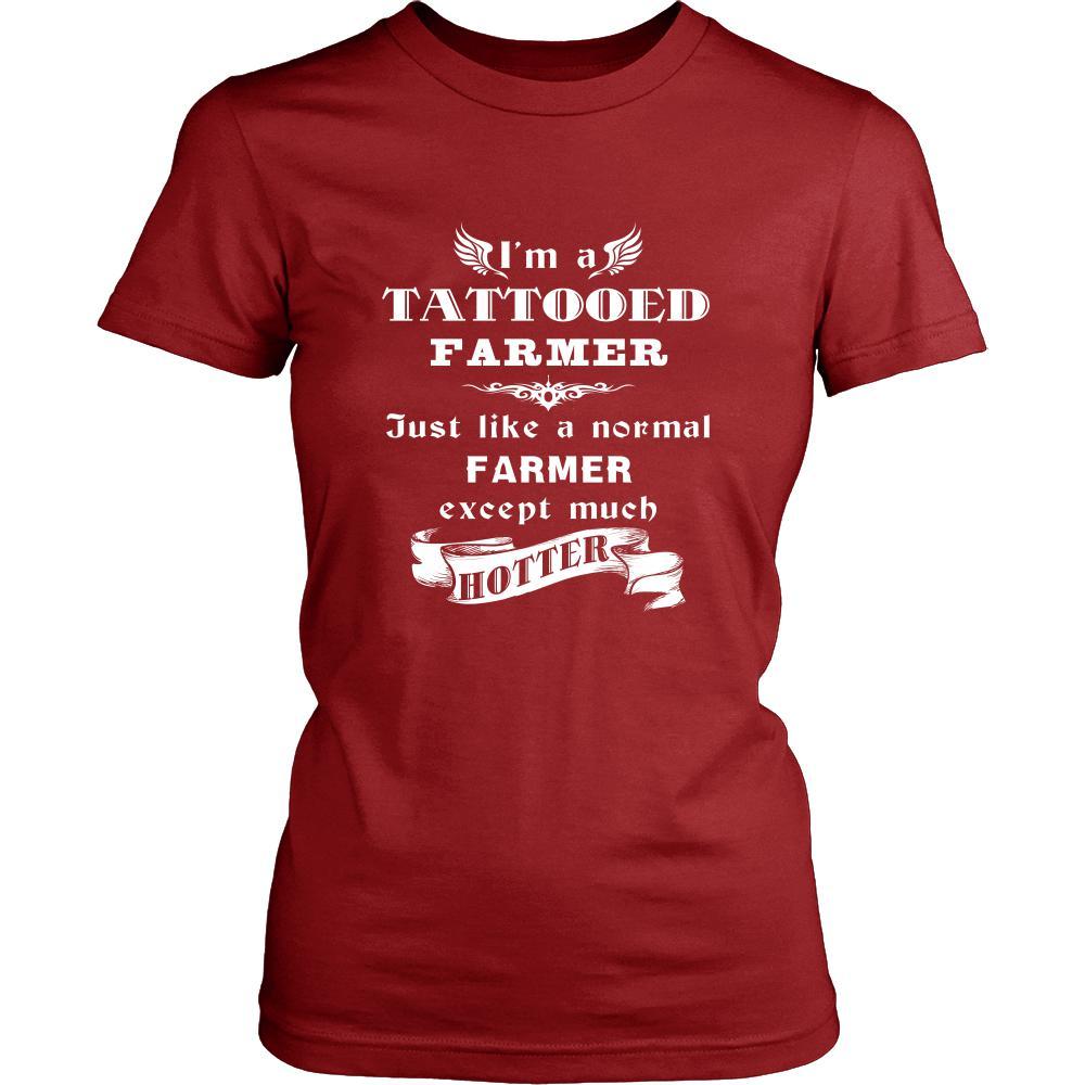 Farmer - I'm a Tattooed Farmer,... much hotter - Profession/Job Shirt-T-shirt-Teelime | shirts-hoodies-mugs