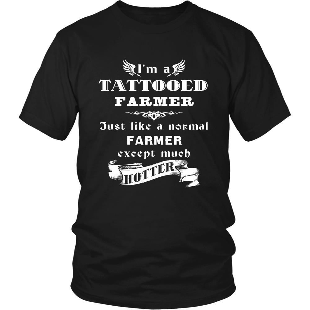 Farmer - I'm a Tattooed Farmer,... much hotter - Profession/Job Shirt-T-shirt-Teelime | shirts-hoodies-mugs