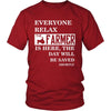 Farmer Shirt - Everyone relax the Farmer is here, the day will be save shortly - Profession Gift-T-shirt-Teelime | shirts-hoodies-mugs