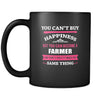 Farmer You can't buy happiness but you can become a Farmer and that's pretty much the same thing 11oz Black Mug-Drinkware-Teelime | shirts-hoodies-mugs