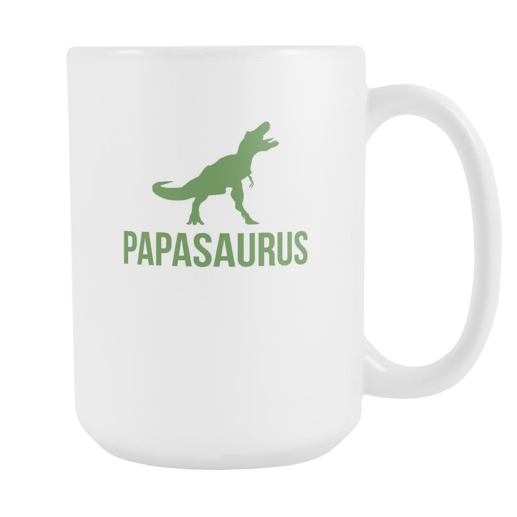 Father Mug - Papasaurus mug-Drinkware-Teelime | shirts-hoodies-mugs
