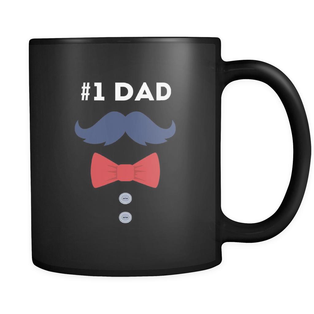 Father's day #1 dad 11oz Black Mug-Drinkware-Teelime | shirts-hoodies-mugs