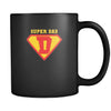 Father's day Super dad 11oz Black Mug-Drinkware-Teelime | shirts-hoodies-mugs