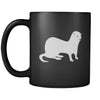 Ferrets Animal Illustration 11oz Black Mug-Drinkware-Teelime | shirts-hoodies-mugs