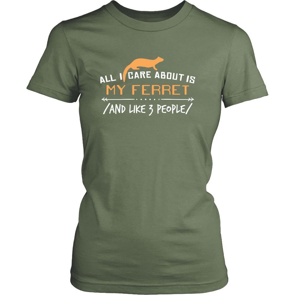Ferrets Shirt - All I Care About - Animal Lover Gift-T-shirt-Teelime | shirts-hoodies-mugs