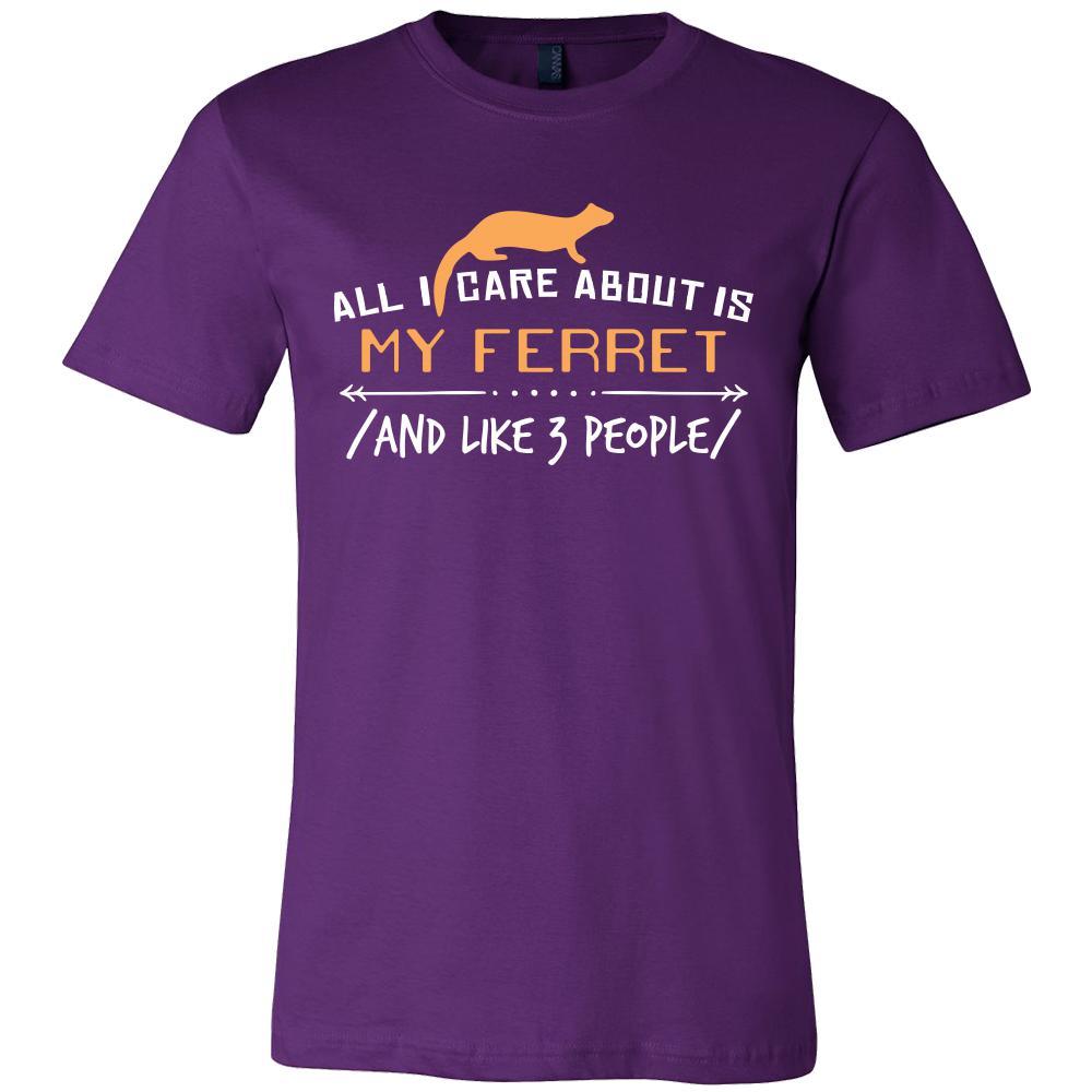 Ferrets Shirt - All I Care About - Animal Lover Gift-T-shirt-Teelime | shirts-hoodies-mugs
