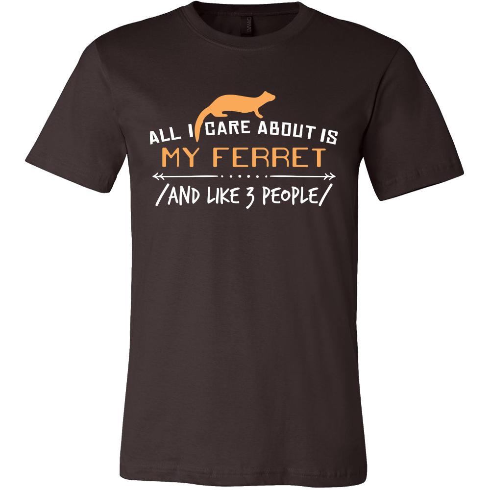 Ferrets Shirt - All I Care About - Animal Lover Gift-T-shirt-Teelime | shirts-hoodies-mugs