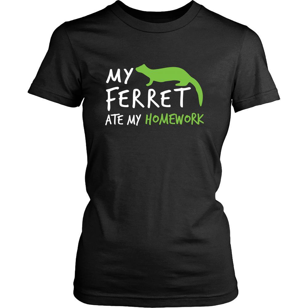 Ferrets Shirt - Homework - Animal Lover Gift-T-shirt-Teelime | shirts-hoodies-mugs