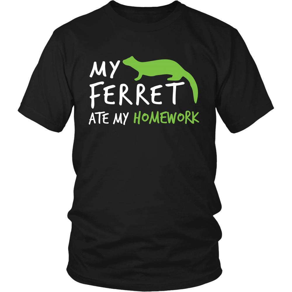 Ferrets Shirt - Homework - Animal Lover Gift-T-shirt-Teelime | shirts-hoodies-mugs