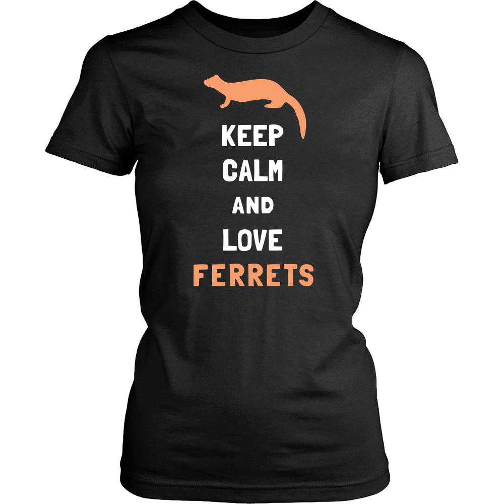 Ferrets Shirt - Keep Calm - Animal Lover Gift-T-shirt-Teelime | shirts-hoodies-mugs