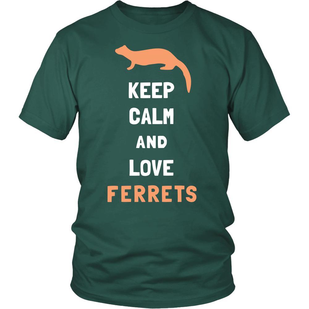 Ferrets Shirt - Keep Calm - Animal Lover Gift-T-shirt-Teelime | shirts-hoodies-mugs
