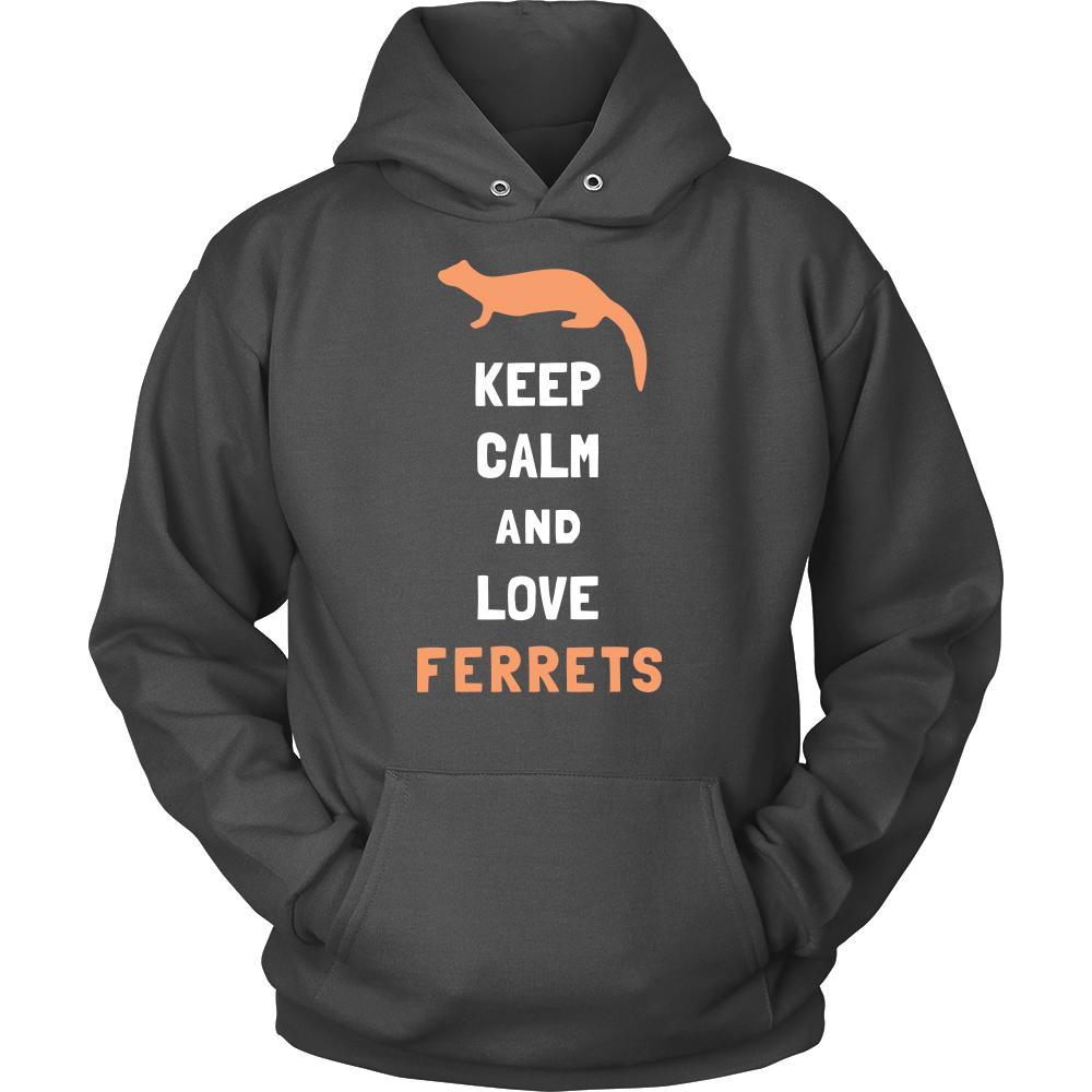 Ferrets Shirt - Keep Calm - Animal Lover Gift-T-shirt-Teelime | shirts-hoodies-mugs