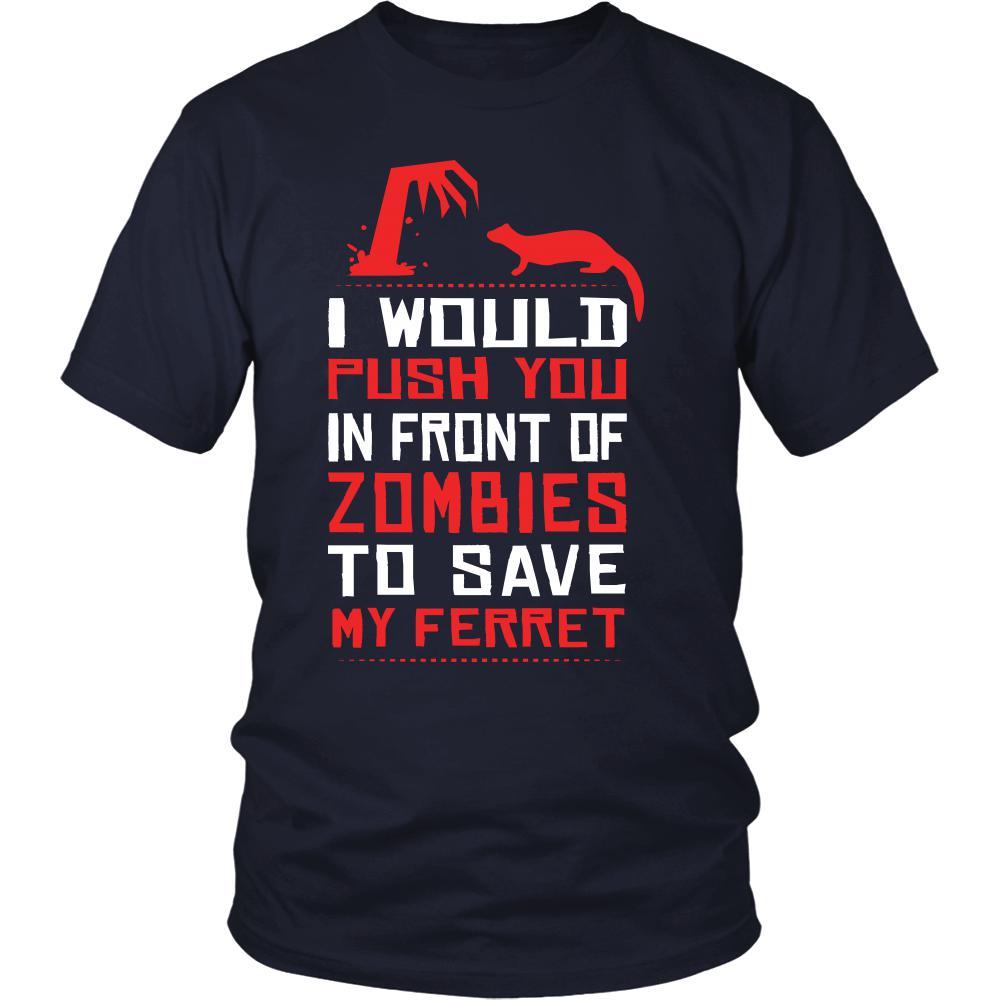 Ferrets Shirt - Zombies - Animal Lover Gift-T-shirt-Teelime | shirts-hoodies-mugs