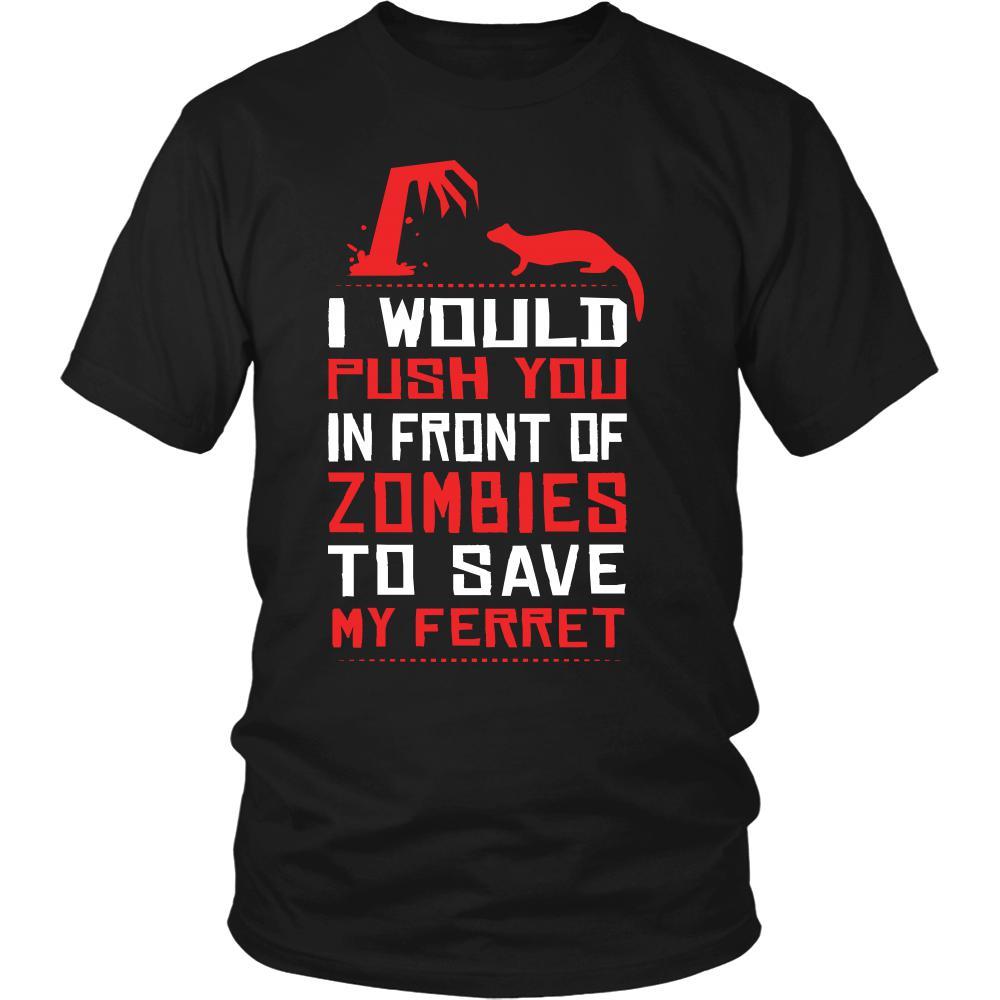 Ferrets Shirt - Zombies - Animal Lover Gift-T-shirt-Teelime | shirts-hoodies-mugs