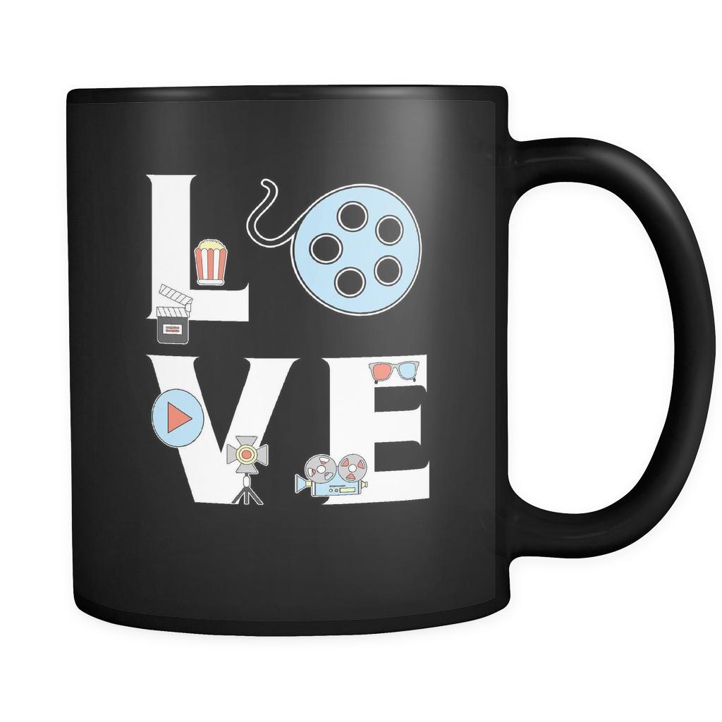 Film Editor - LOVE Film Editor - 11oz Black Mug-Drinkware-Teelime | shirts-hoodies-mugs