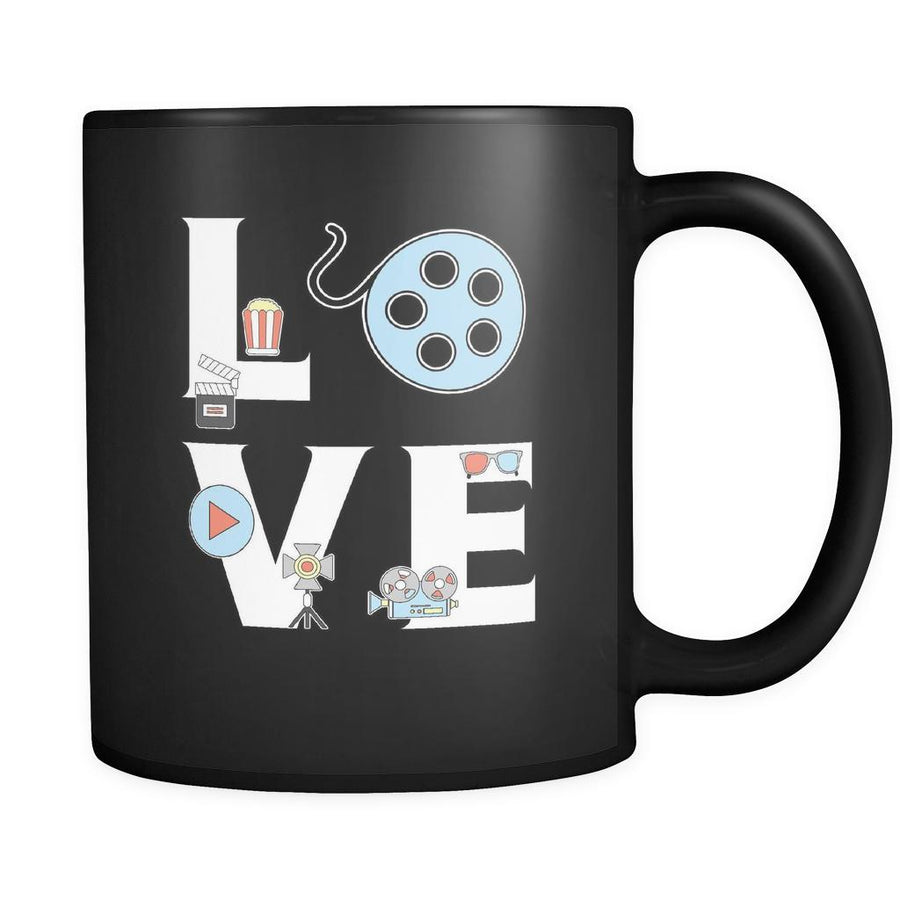 Film Editor - LOVE Film Editor - 11oz Black Mug-Drinkware-Teelime | shirts-hoodies-mugs