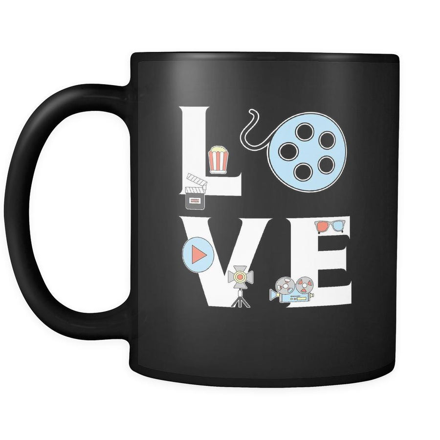 Film Editor - LOVE Film Editor - 11oz Black Mug-Drinkware-Teelime | shirts-hoodies-mugs