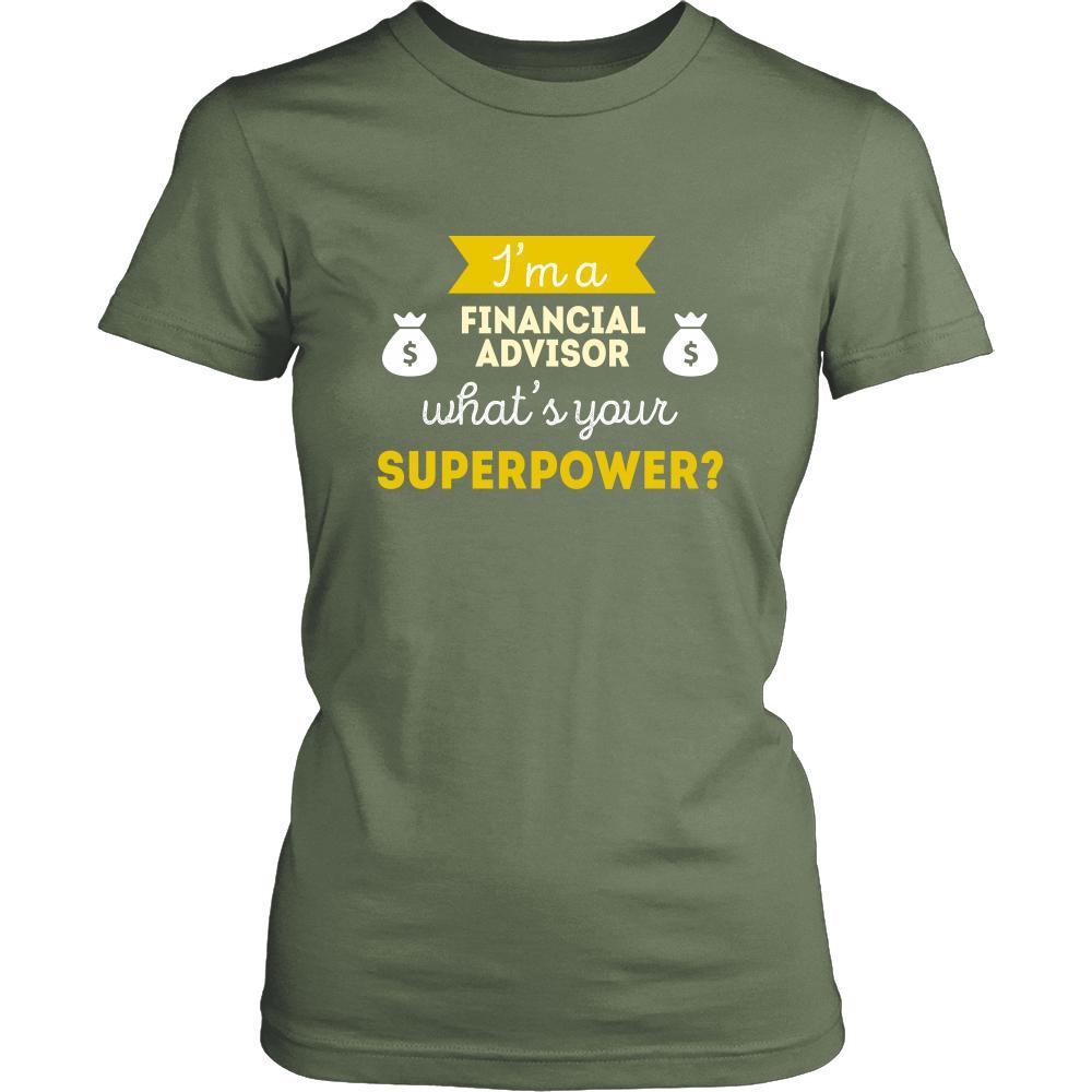 Financial advisor Shirt - I'm a Financial advisor, what's your superpower? - Profession Gift-T-shirt-Teelime | shirts-hoodies-mugs