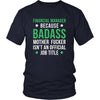 Financial manager Shirt - Financial manager because badass mother fucker isn't an official job title - Profession Gift-T-shirt-Teelime | shirts-hoodies-mugs