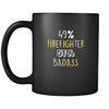 Firefighter 49% Firefighter 51% Badass 11oz Black Mug-Drinkware-Teelime | shirts-hoodies-mugs