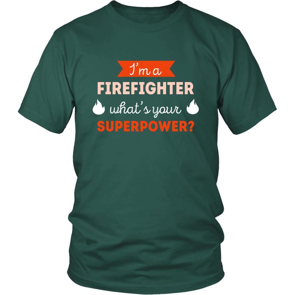 Firefighter Shirt - I'm a Firefighter, what's your superpower? - Profession Gift-T-shirt-Teelime | shirts-hoodies-mugs
