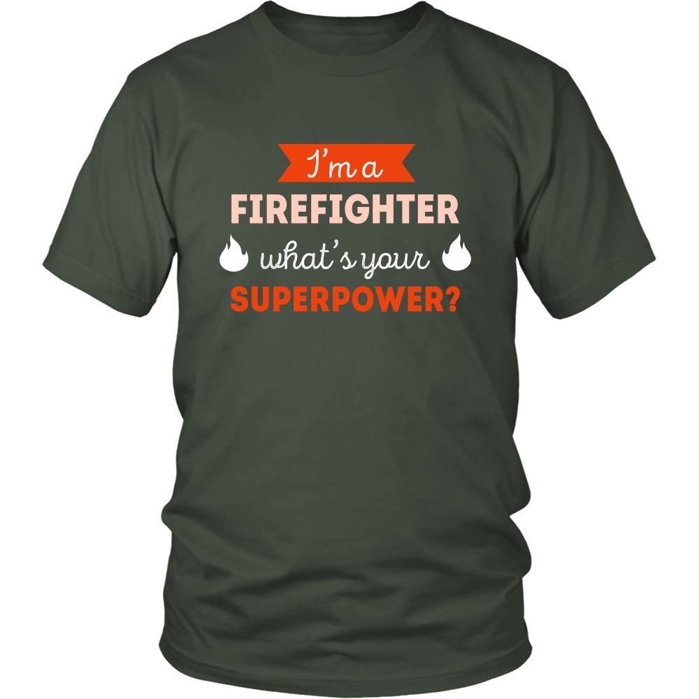 Firefighter Shirt - I'm a Firefighter, what's your superpower? - Profession Gift-T-shirt-Teelime | shirts-hoodies-mugs