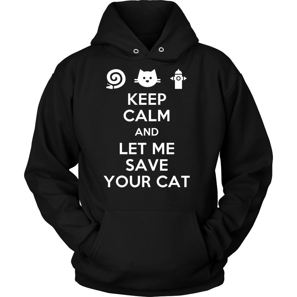 Firefighter T Shirt - Keep Calm and Let me save your cat-T-shirt-Teelime | shirts-hoodies-mugs