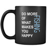 Fishing Cup- Do more of what makes you happy Fishing Hobby Gift, 11 oz Black Mug-Drinkware-Teelime | shirts-hoodies-mugs