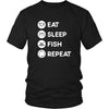 Fishing - Eat Sleep Fishing Repeat - Fishing Hobby Shirt-T-shirt-Teelime | shirts-hoodies-mugs