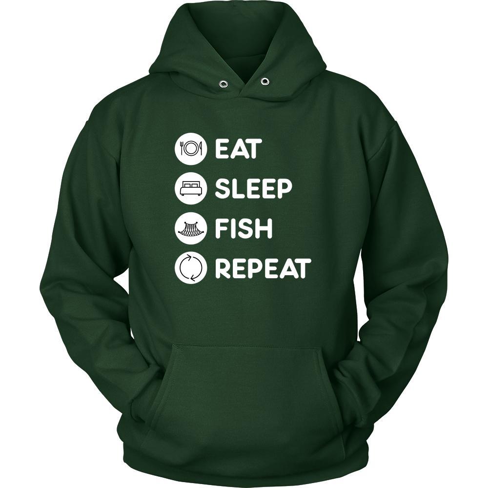 Fishing - Eat Sleep Fishing Repeat - Fishing Hobby Shirt-T-shirt-Teelime | shirts-hoodies-mugs