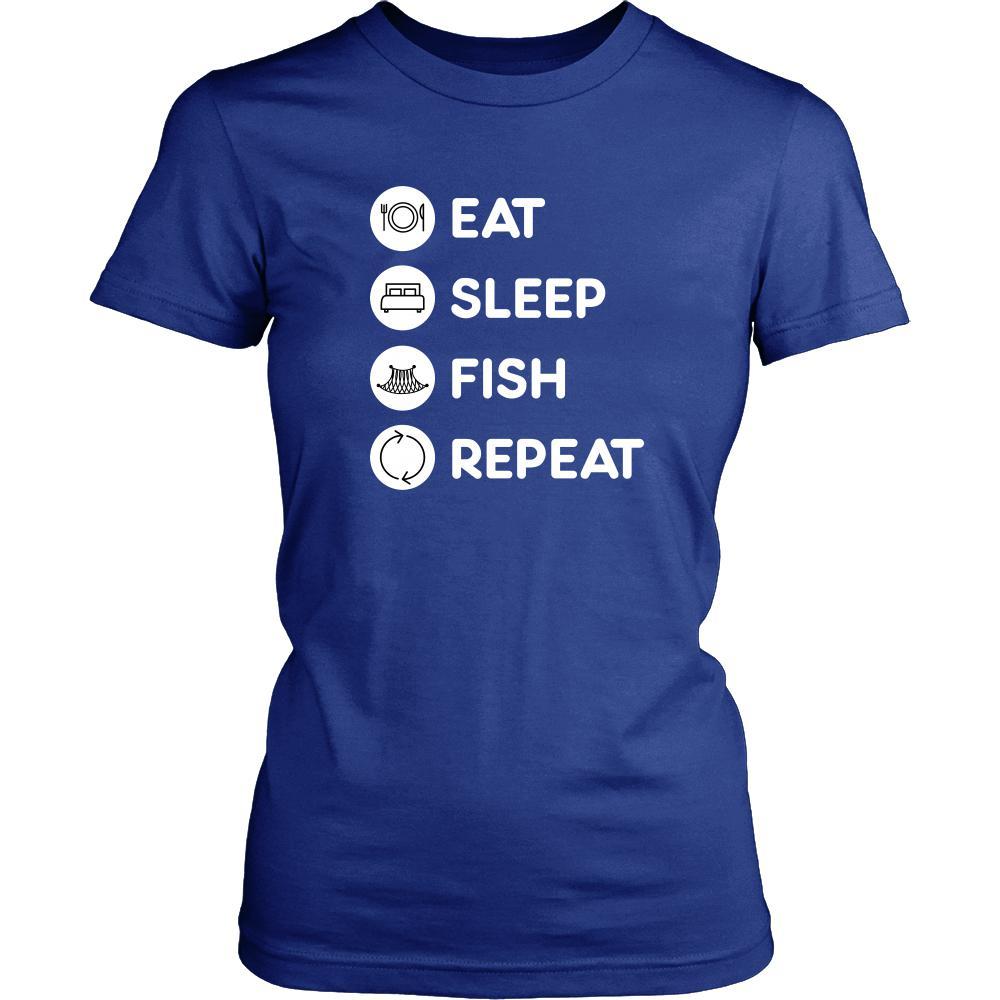 Fishing - Eat Sleep Fishing Repeat - Fishing Hobby Shirt-T-shirt-Teelime | shirts-hoodies-mugs