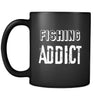 Fishing Fishing Addict 11oz Black Mug-Drinkware-Teelime | shirts-hoodies-mugs