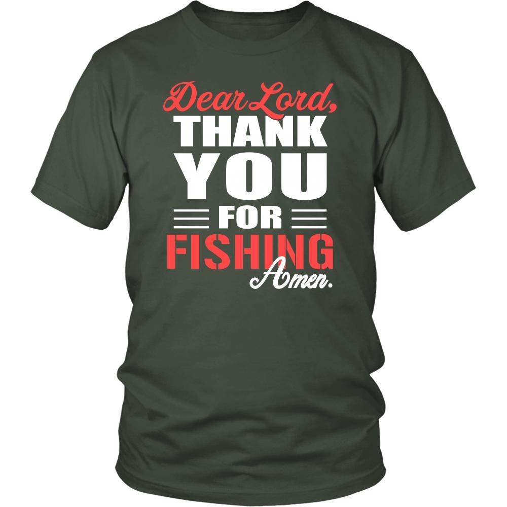 Fishing Shirt - Dear Lord, thank you for Fishing Amen- Hobby-T-shirt-Teelime | shirts-hoodies-mugs
