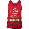 Fishing Shirt - I love it when my wife lets me go Fishing - Hobby Gift-T-shirt-Teelime | shirts-hoodies-mugs