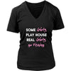 Fishing Shirt - Some girls play house real girls go Fishing- Hobby Lady-T-shirt-Teelime | shirts-hoodies-mugs