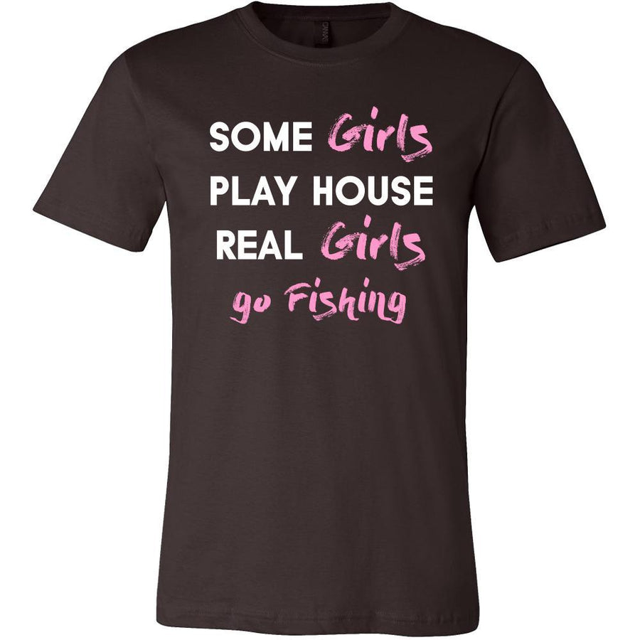 Fishing Shirt - Some girls play house real girls go Fishing- Hobby Lady-T-shirt-Teelime | shirts-hoodies-mugs