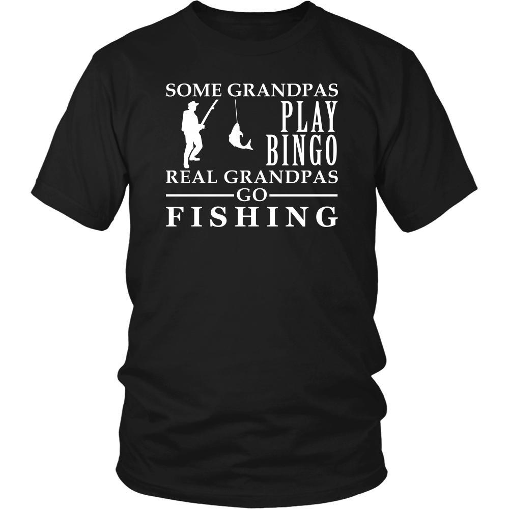 Fishing Shirt Some Grandpas play bingo, real Grandpas go Fishing Family Hobby-T-shirt-Teelime | shirts-hoodies-mugs