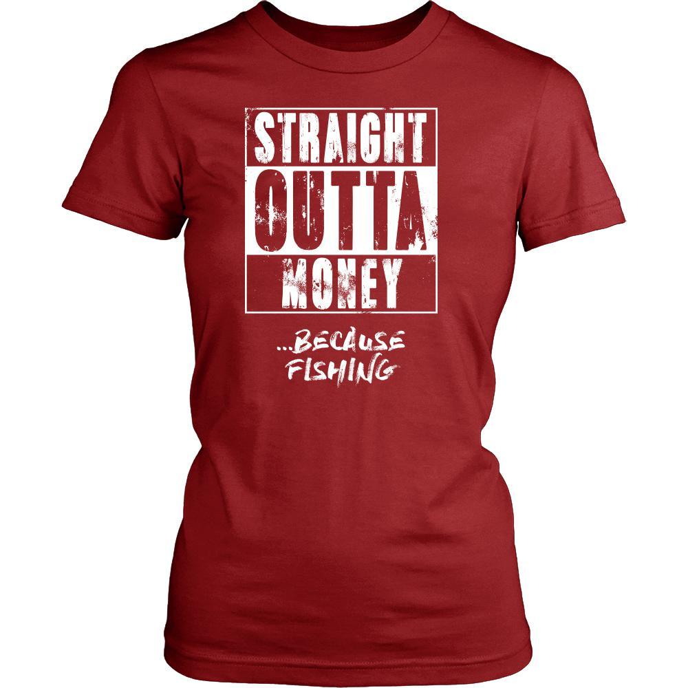 Fishing Shirt - Straight outta money ...because Fishing- Hobby Gift-T-shirt-Teelime | shirts-hoodies-mugs