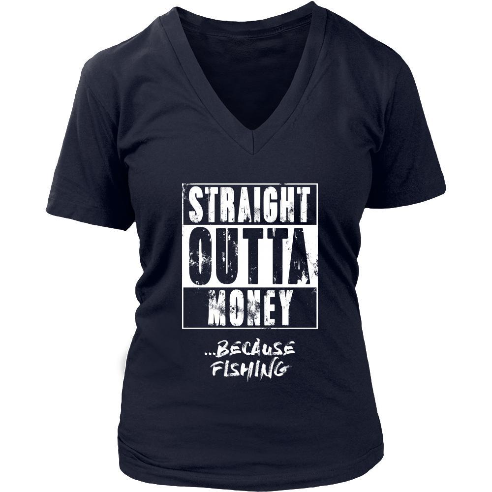 Fishing Shirt - Straight outta money ...because Fishing- Hobby Gift-T-shirt-Teelime | shirts-hoodies-mugs