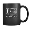 Fishing Some Grandpas play bingo, real Grandpas go Fishing 11oz Black Mug-Drinkware-Teelime | shirts-hoodies-mugs