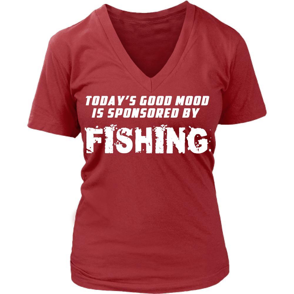 Fishing T Shirt - Good mood is sponsored by Fishing