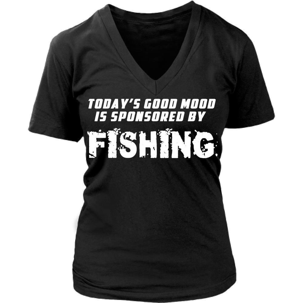 Fishing T Shirt - Good mood is sponsored by Fishing-T-shirt-Teelime | shirts-hoodies-mugs