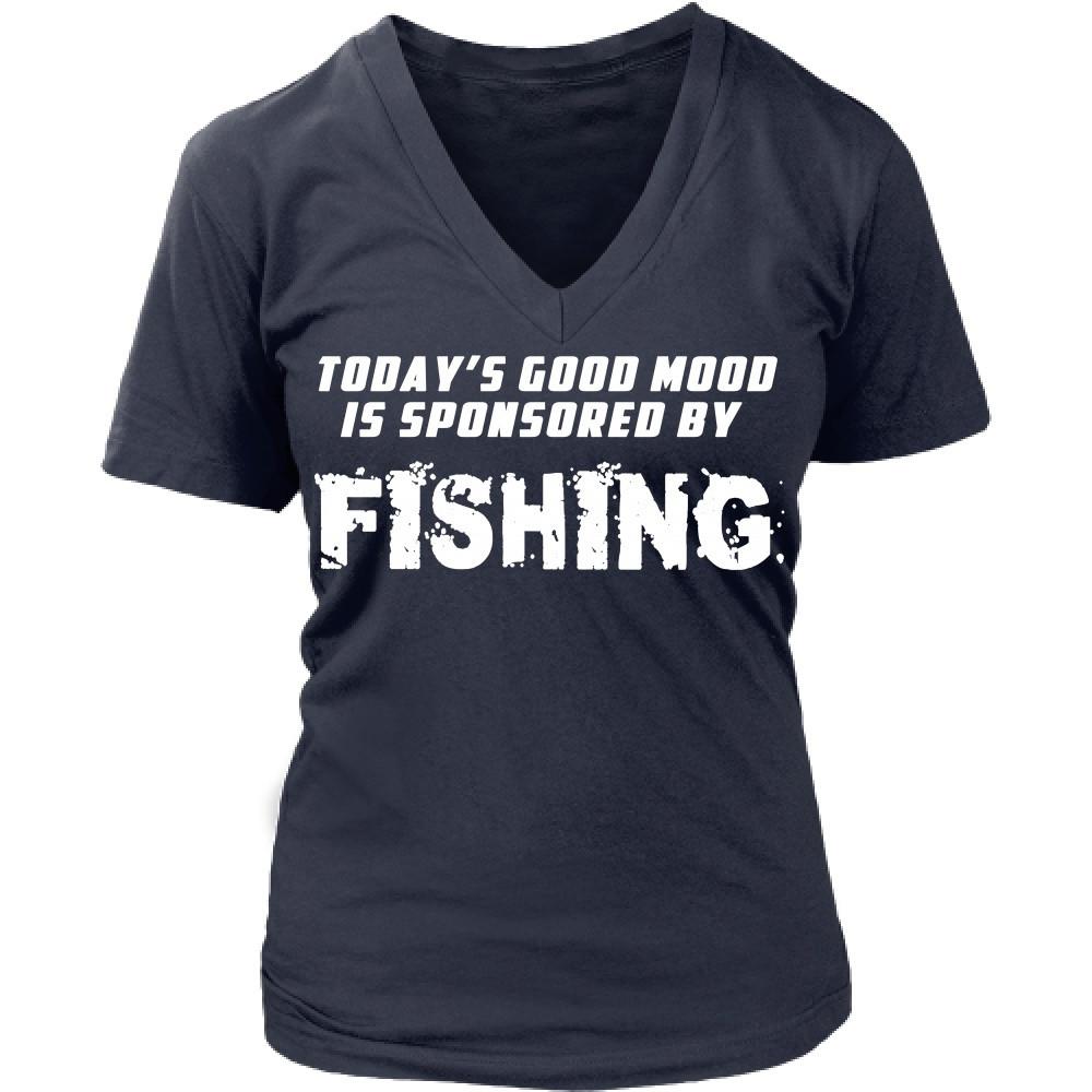 Fishing T Shirt - Good mood is sponsored by Fishing-T-shirt-Teelime | shirts-hoodies-mugs