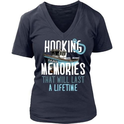 Fishing T Shirt - Hooking Memories that will last a lifetime-T-shirt-Teelime | shirts-hoodies-mugs