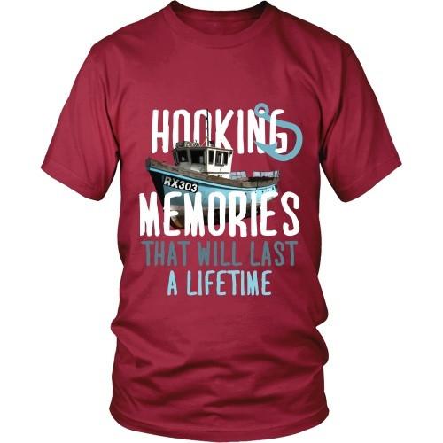 Fishing T Shirt - Hooking Memories that will last a lifetime-T-shirt-Teelime | shirts-hoodies-mugs