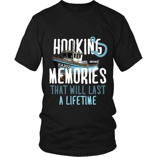 Fishing T Shirt - Hooking Memories that will last a lifetime-T-shirt-Teelime | shirts-hoodies-mugs