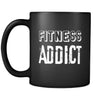 Fitness Fitness Addict 11oz Black Mug-Drinkware-Teelime | shirts-hoodies-mugs