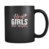 Fitness mugs fitness coffee mug - Real girls have muscles- fitness cups fitness cup fitness gifts (11oz) Black-Drinkware-Teelime | shirts-hoodies-mugs